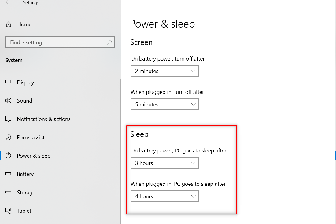 Understanding Power & Sleep Settings in Windows 10 - TechAdviceTips.com